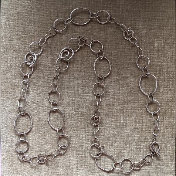 Sigrid Olsen Gold Tone Grunge Chunky Big Chain Long Necklace - Picture 12 of 12